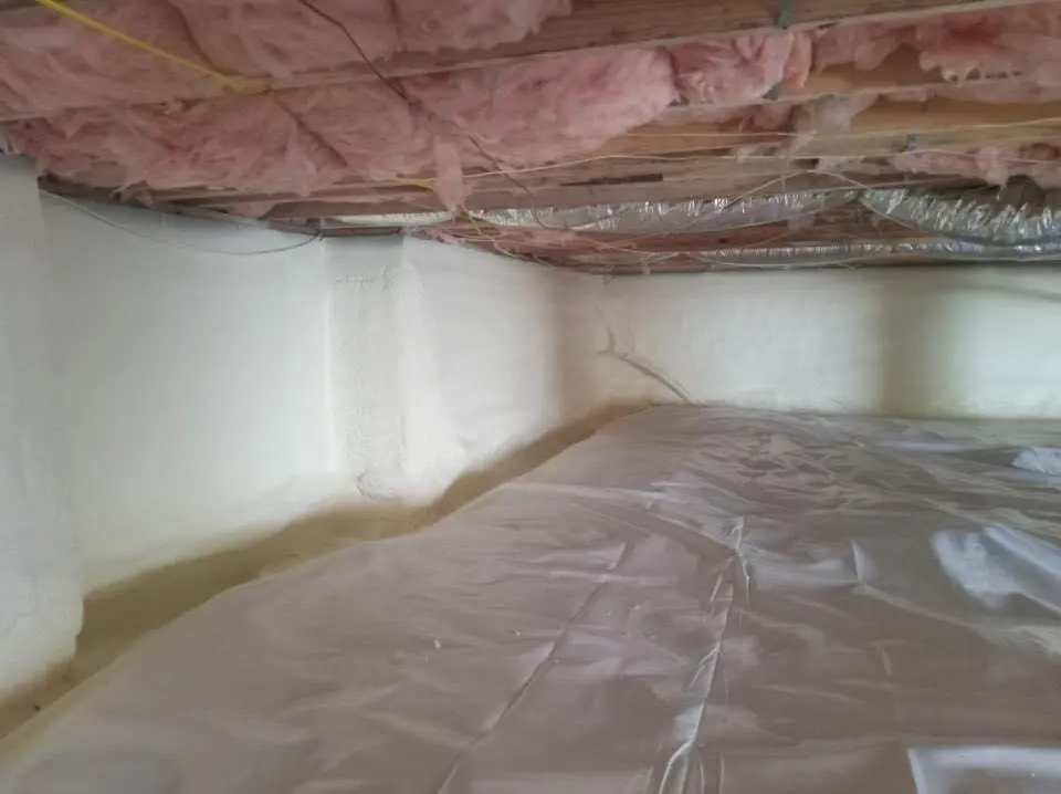 Crawl space encapsulation with closed-cell spray foam for Spray Foam Roofing in Greenbrier